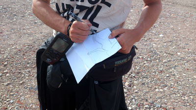 GPS drawing Sideways