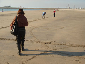 GPS Drawings on Matosinhos beach