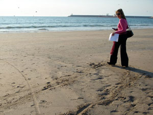GPS Drawings on Matosinhos beach